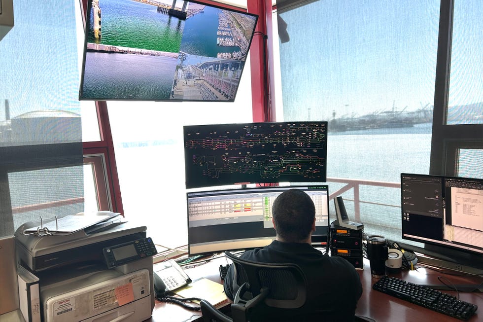 alameda train corridor, rail freight, long beach, los angeles, control room