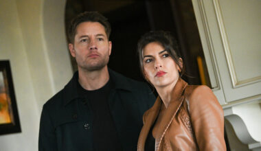 Justin Hartley as Colter Shaw and Sofia Pernas as Billie Matalon in Tracker