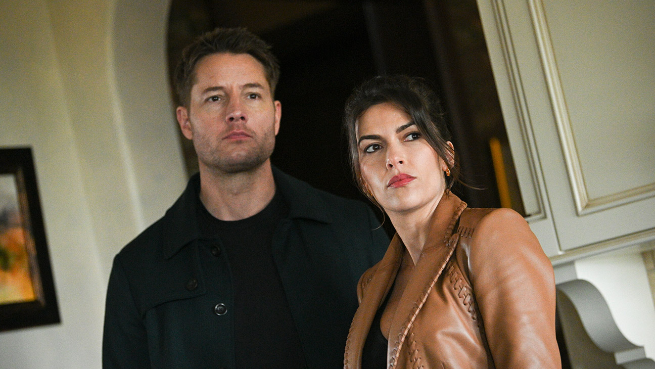 Justin Hartley as Colter Shaw and Sofia Pernas as Billie Matalon in Tracker
