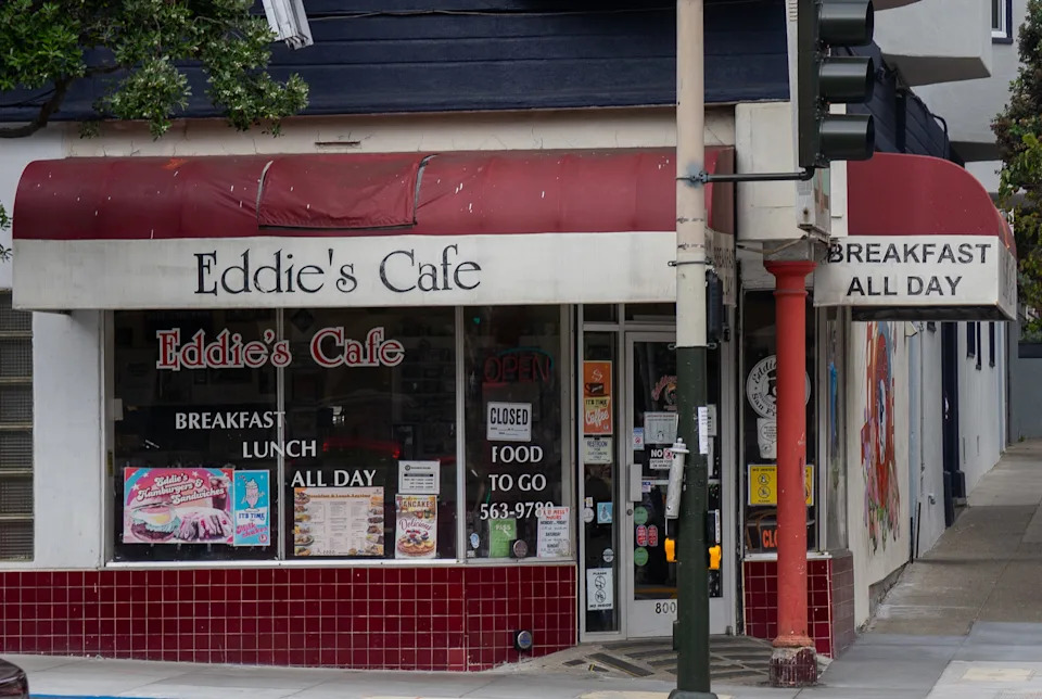 The outside of Eddie's Cafe along Divisadero Street on Friday, May 22, 2026, in San Francisco, CA.