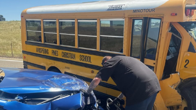 School bus involved in Sacramento County head-on crash, CHP says