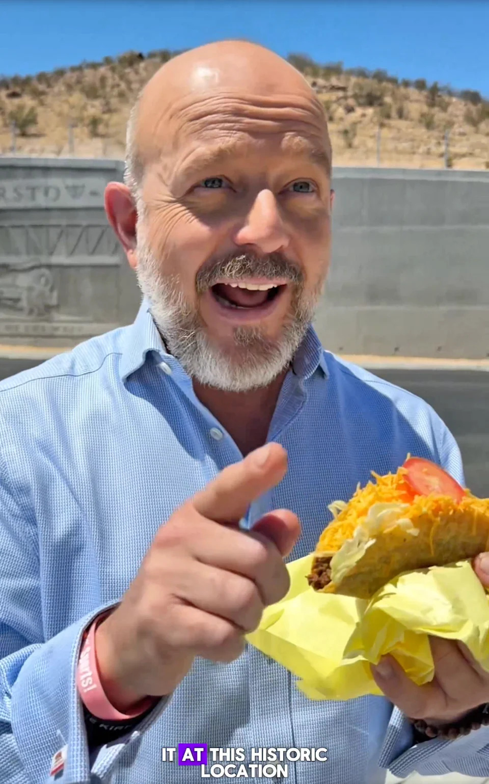 Steve Hilton, who is running in California's gubernatorial race as a Republican, was roasted online for his post about a 'street taco' from a fast food chain (@SteveHiltonx)