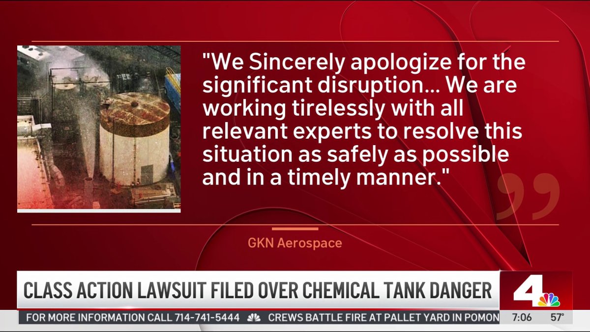 Class action lawsuit filed over chemical tank danger in Garden Grove – NBC Los Angeles