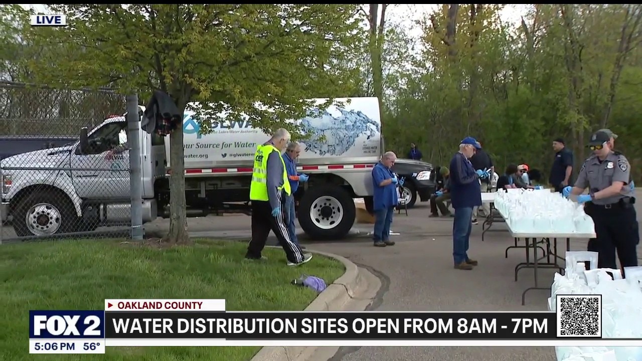 Residents impacted by water main break pick up help at distribution sites 