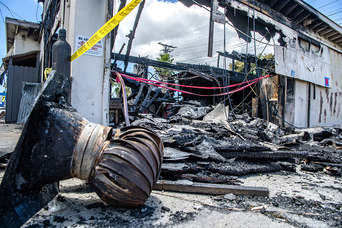 Fire destroys building used to store oil-drilling tools in Signal Hill • Long Beach Post News