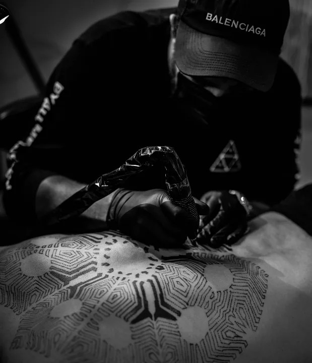 Tattooing by Dillon Forte. (Courtesy of Dillon Forte)