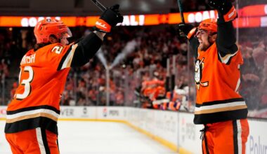 Carlsson, Terry lead Ducks to 5-2 win in Game 6, eliminating the 2-time conference champ Oilers :: WRAL.com
