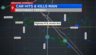 Pedestrian hit and killed by vehicle on Highway 41 in southwest Fresno, CHP says