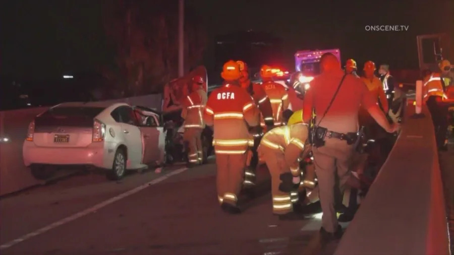 Reinne Lim and Tommy Le were struck by a wrong-way drunk driver on the freeway on Oct. 2, 2022. (OnScene.TV)