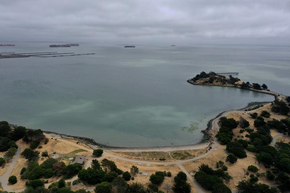 Several large parcels of land near Candlestick Point in San Francisco recently sold for just $250 — but the land is completely underwater (Getty Images)
