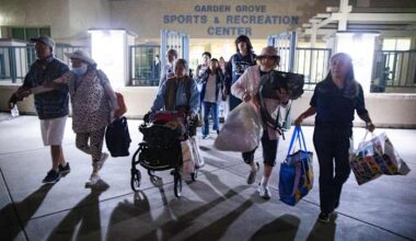 Evacuation centers fill up in southern California as efforts continue to cool damaged chemical tank