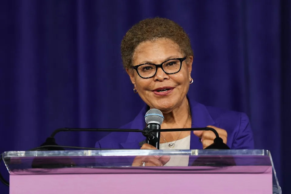 While Bass may claim she achieved some modest reductions in the homeless population — this came at a massive cost. AFP via Getty Images
