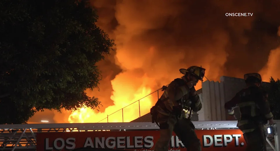 About 124 fire fighters were on the scene.