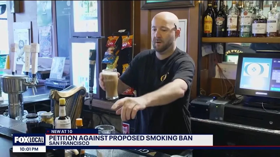 Neil Holbrook, co-owner of O’Reilly’s Pub in Haight-Ashbury, said his parklet was created so customers could smoke. KTVU
