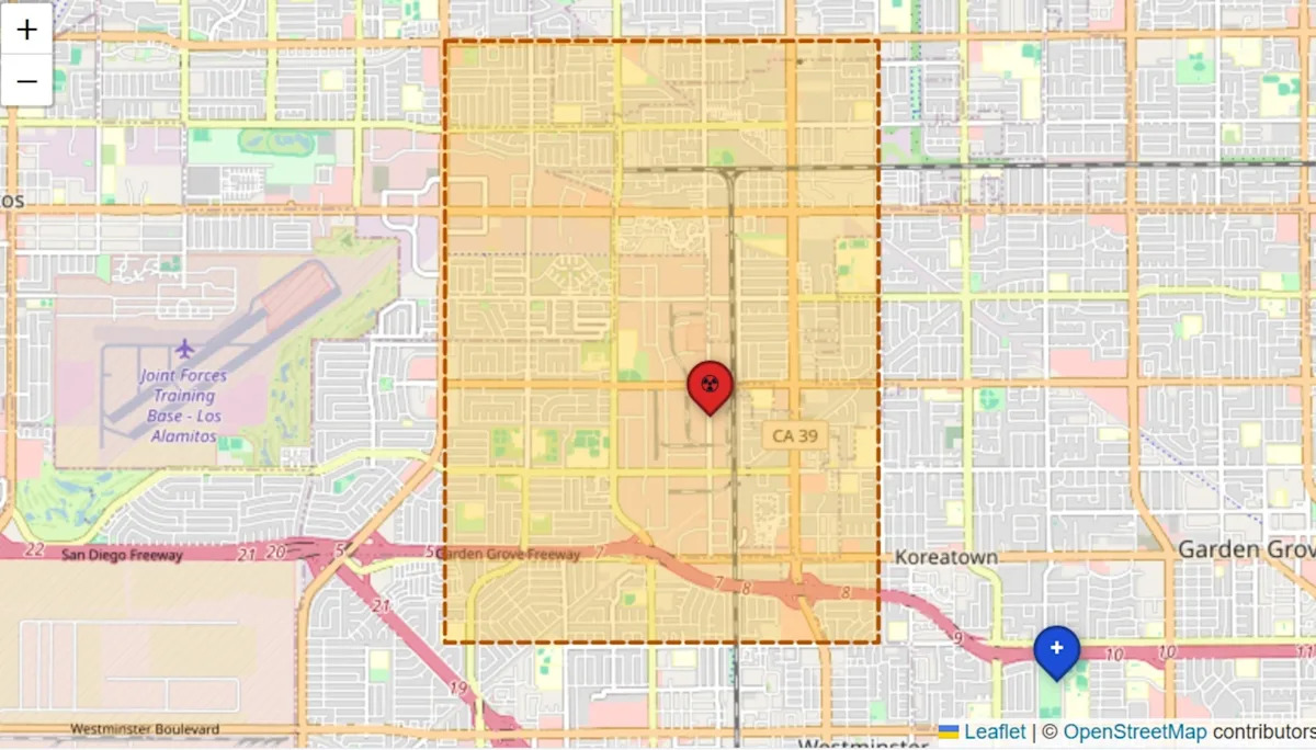 California Evacuation Map as Chemical Tank Will Fail or Explode: ‘Very Bad’