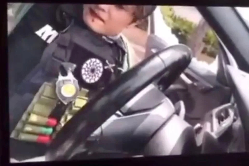 Clark remained in the driver’s seat of the vehicle as it stopped in a residential area. Obtained by CA Post