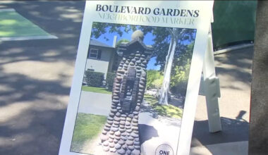 Historic central Fresno neighborhood monument being restored