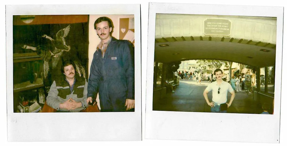 Karl Lysinger appears in Polaroid photographs found by a neighbor after the August 2025 explosion of his home in South Oak Park.