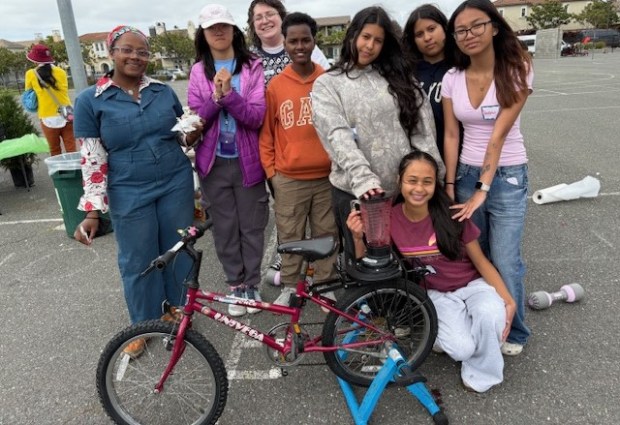 The Kiwanis Club of Alameda took part May 2 in the Alameda Bike Festival at Ruby Bridges Elementary School. (photo courtesy of Patricia Bowen)