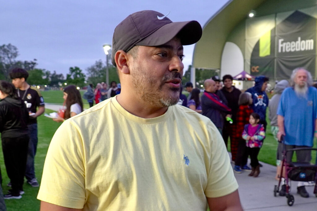 Hernando Morales was forced to evacuate his Garden Grove home with his family. Credit: Steven Rodas/Inside Climate News