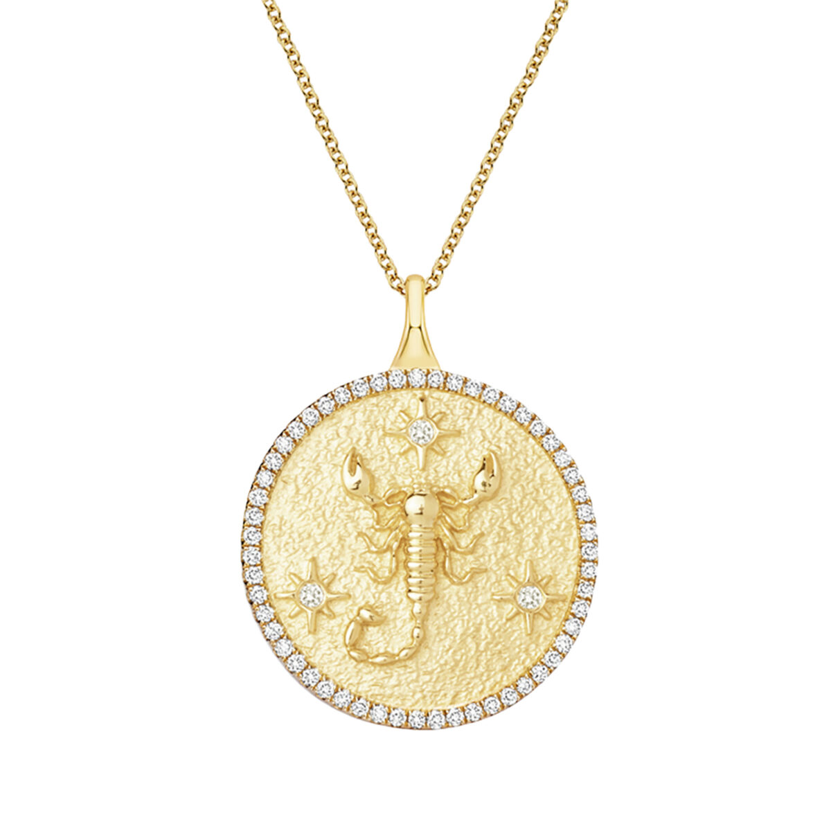 Brilliant Earth’s Scorpio Zodiac Diamond Medallion Necklace

