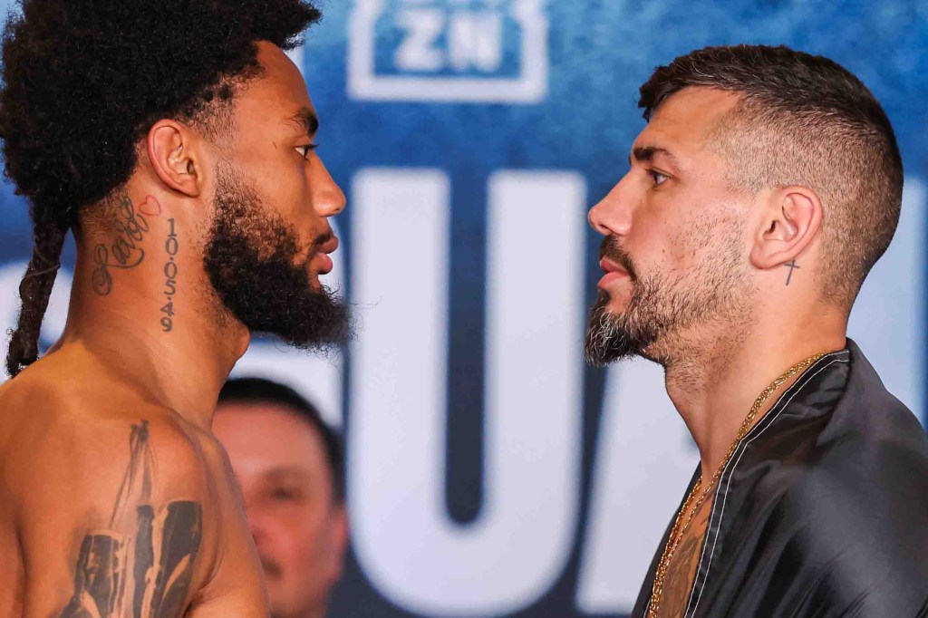 Oakland's Amari Jones takes on Vincenzo Gualtieri at SAP Center on Friday