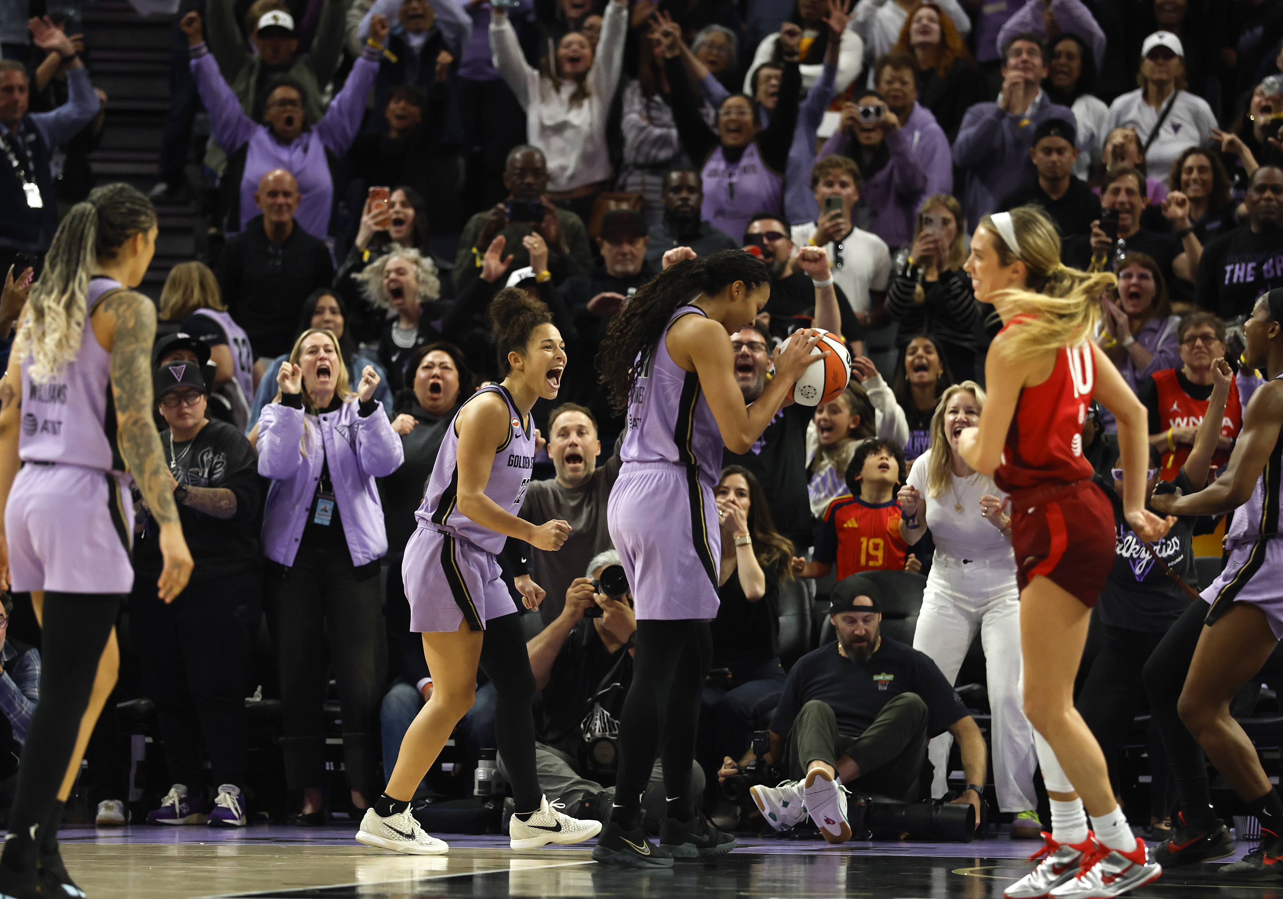 The Golden State Valkyries, including Golden State Valkyries' Veronica Burton...