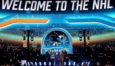 San Jose Sharks GM Mike Grier complementary of Gavin McKenna, Ivar Stenberg