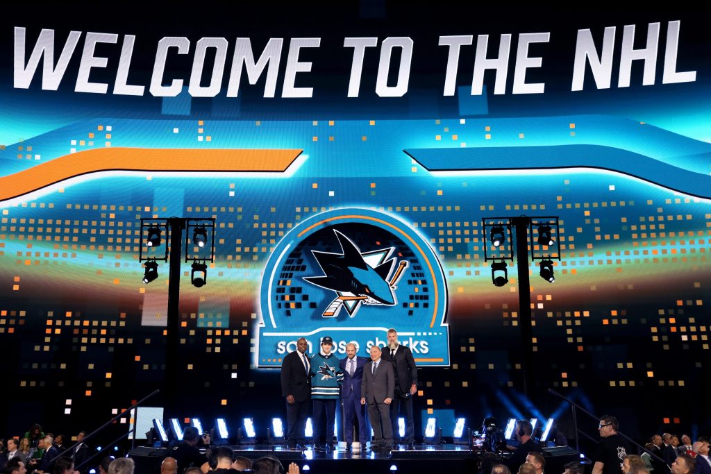 San Jose Sharks GM Mike Grier complementary of Gavin McKenna, Ivar Stenberg
