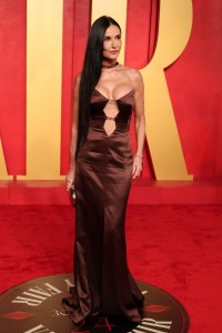 Demi Moore at the 2024 Vanity Fair Oscar Party held at the Wallis Annenberg Center for the Performing Arts on March 10, 2024 in Beverly Hills, California.