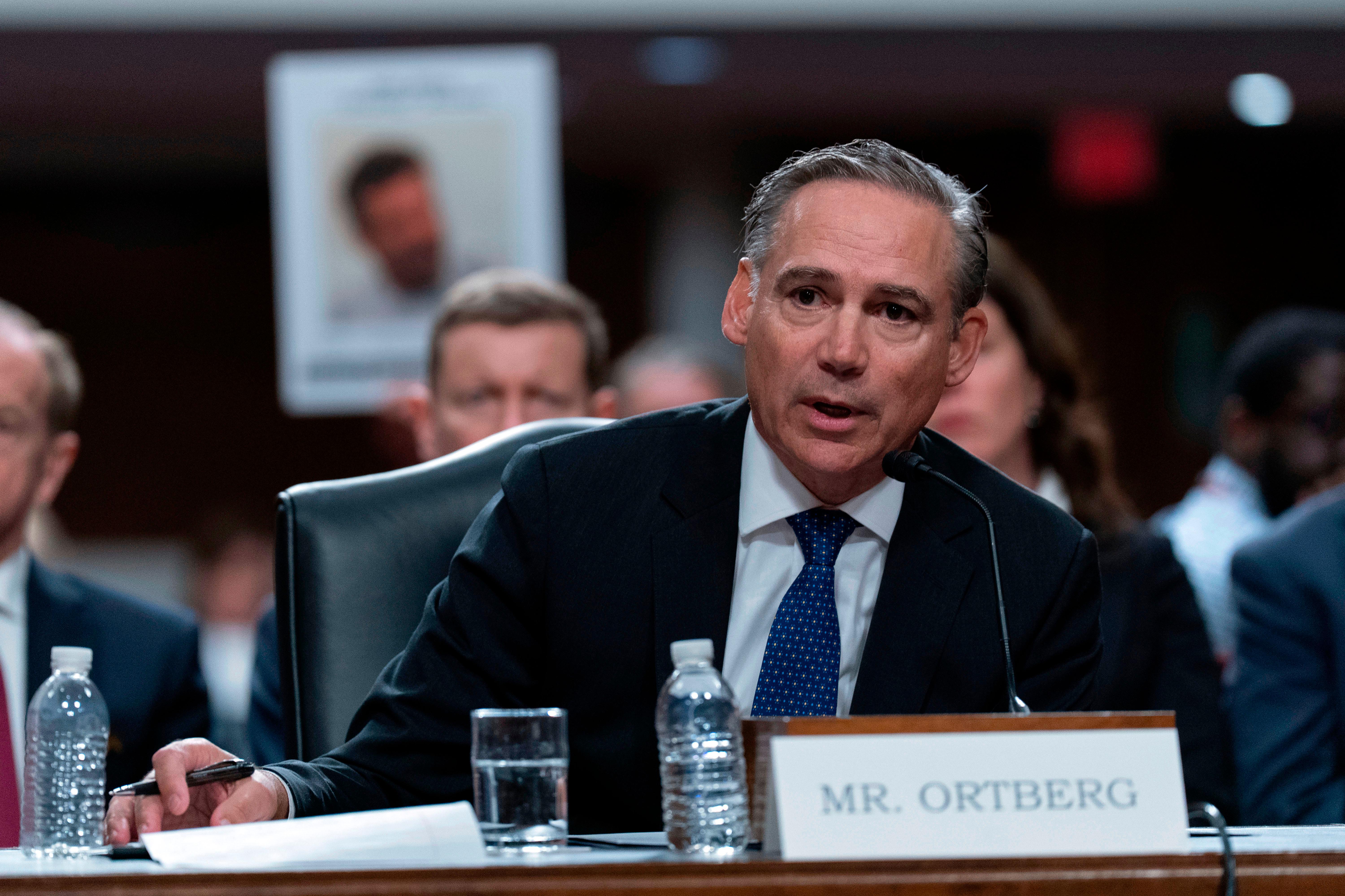 Kelly Ortberg testifies before the Senate Committee on Commerce, Science and Transportation hearing.