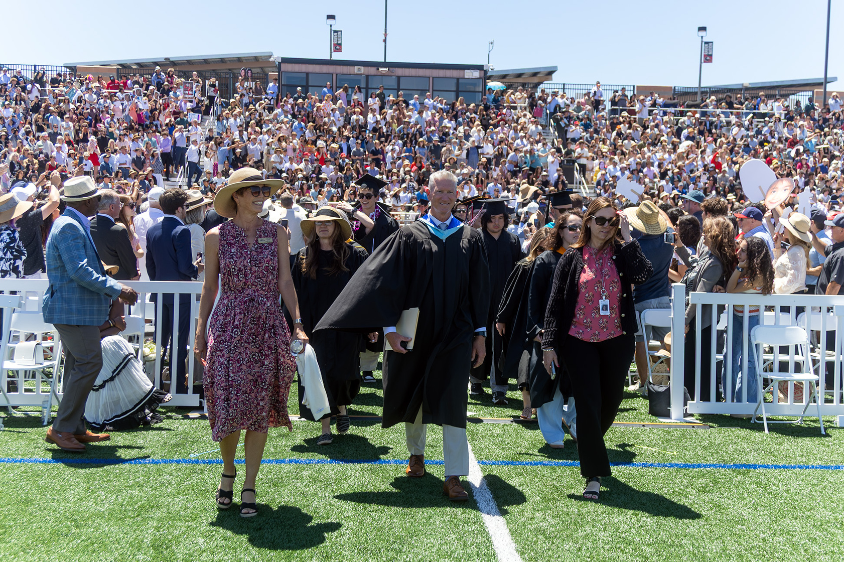 Board President Jane Lea Smith, Principal Brett Killeen, and Associate...