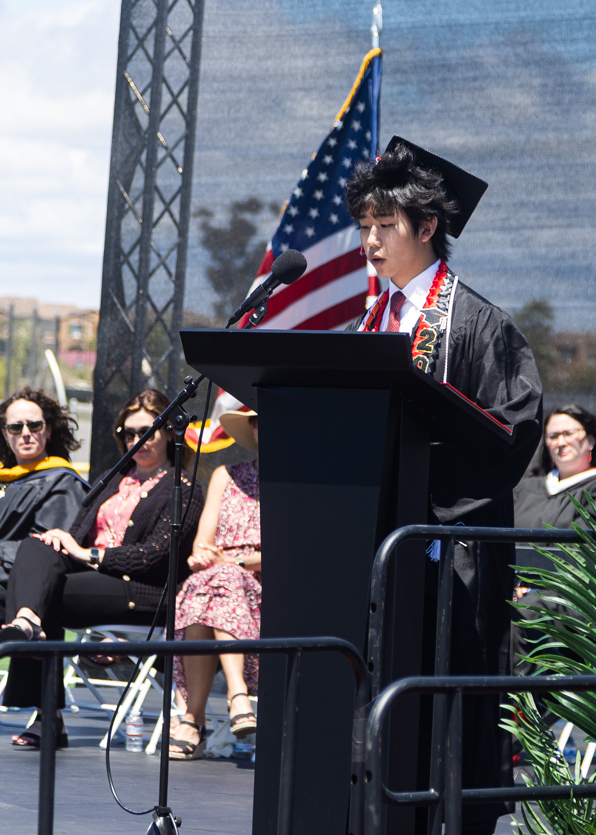 Student Joshua Suen encourages his fellow graduates to look ahead...
