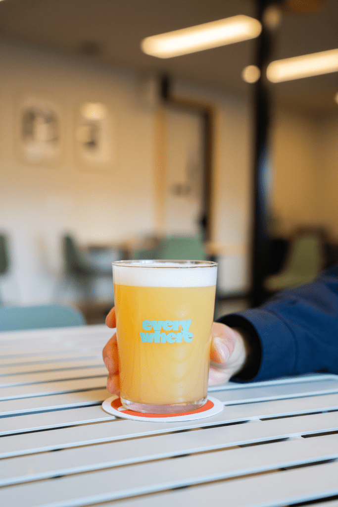 a glass of beer