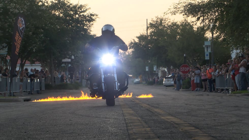 Motorcycle stunt riders are taking over downtown Long Beach this weekend as Bikin' the Beach...