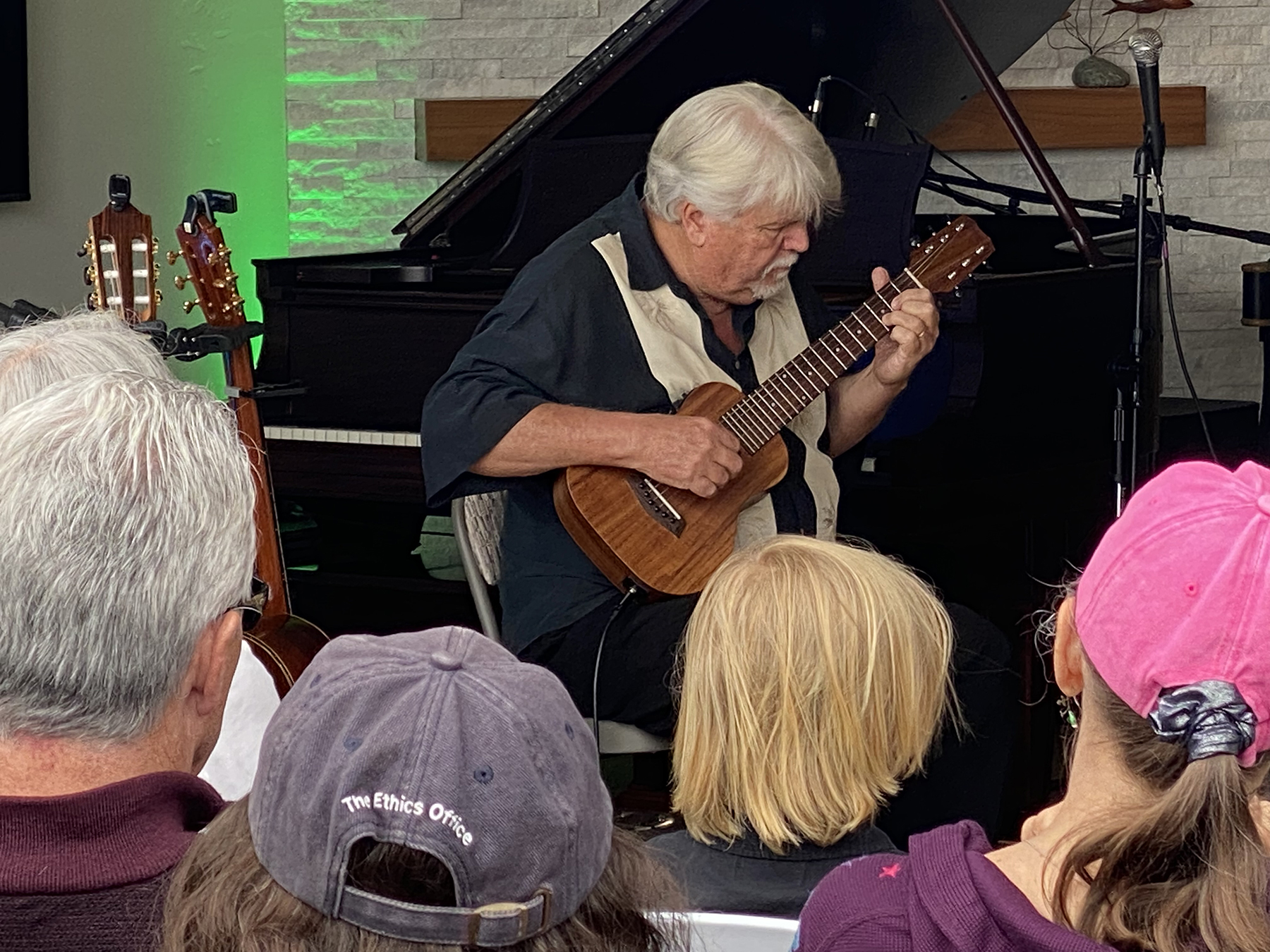 Guitarist Peter Pupping, with his six-string ukulele (Maurice Hewitt)