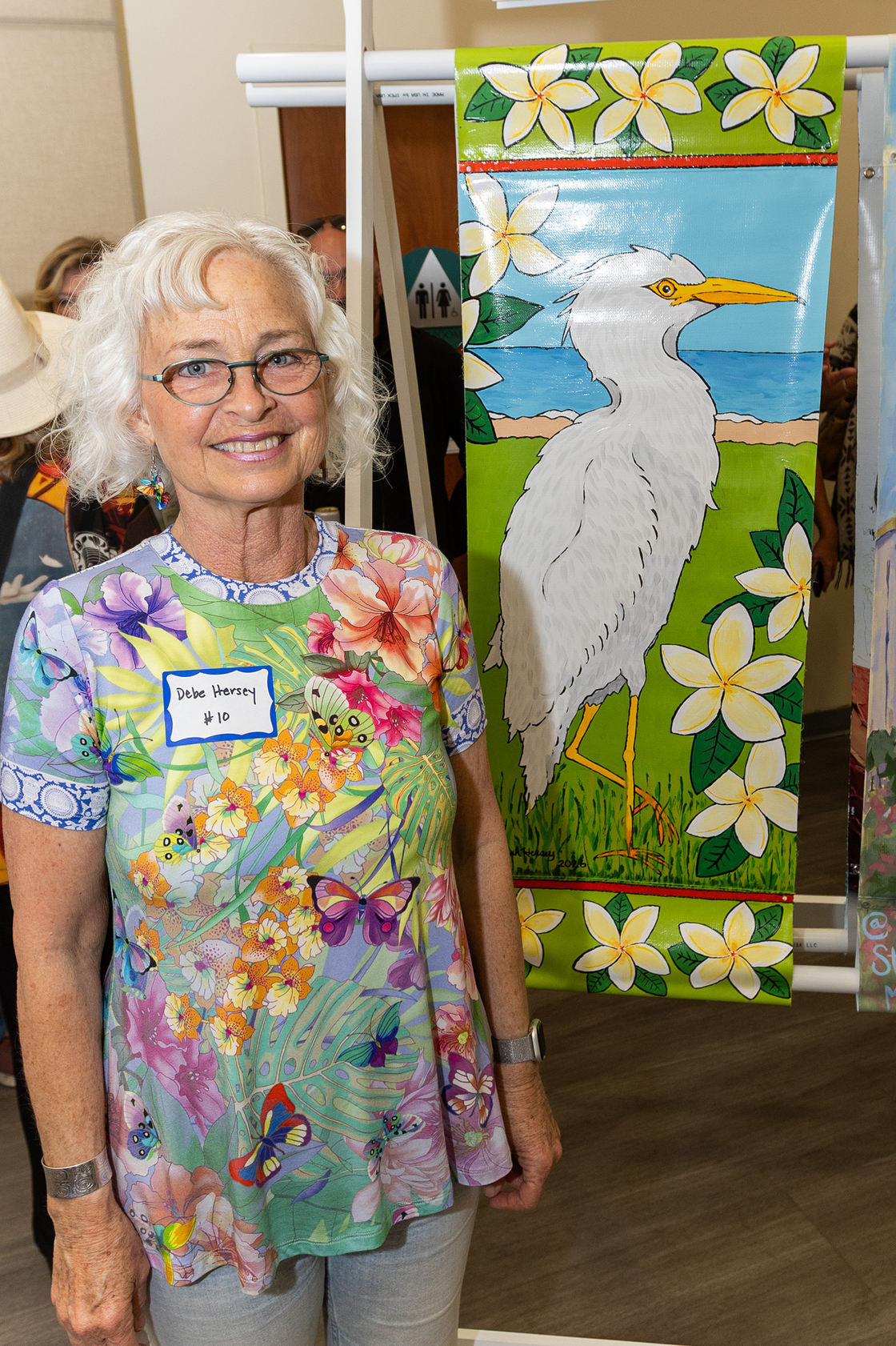 Debe Hersey “Egret and Plumeria” (Jon Clark)