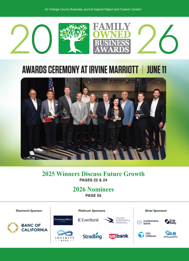 Family-Owned Business Awards 2026 - Orange County Business Journal