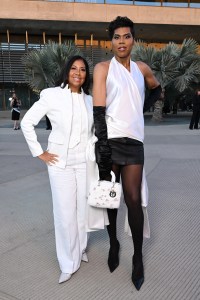 Cookie Johnson and EJ Johnson at the Dior 2027 Cruise Collection Show held at LACMA on May 13, 2026 in Los Angeles, California.