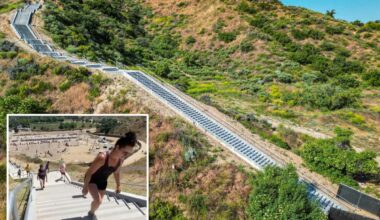 Giant 'Stairs to Nowhere' opening in Santa Clarita, California
