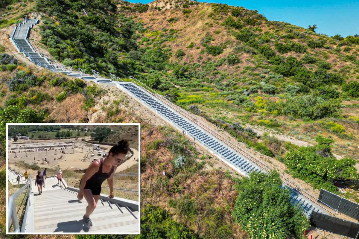 Giant 'Stairs to Nowhere' opening in Santa Clarita, California