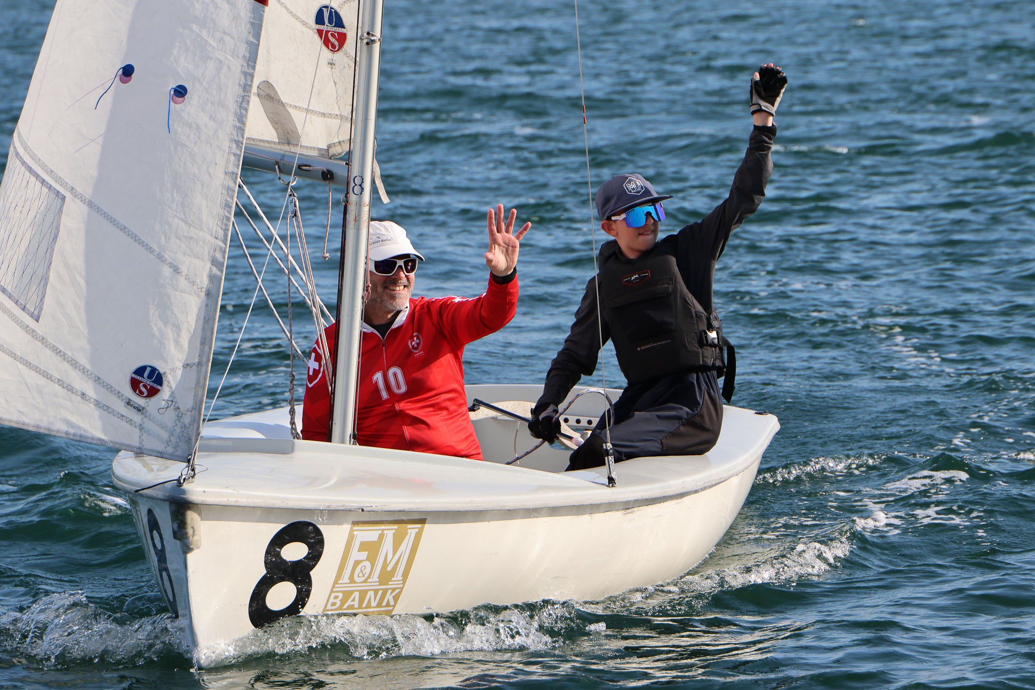 Long Beach Yacht Club Junior Jack Brodsky, 14, with Eric...
