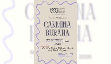 Theater/Arts: Long Beach Chorale & Chamber Orchestra performs ‘Carmina Burana’ this weekend – Press Telegram