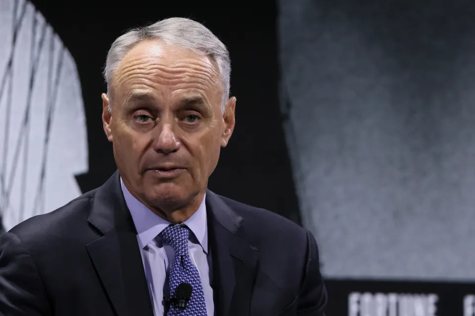 Rob Manfred, Commissioner, Major League Baseball speaks onstage during the Growing the Game panel, at the Fortune Global Forum on November 11, 2024 in New York City.