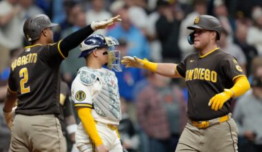 Sheets’ 3-run homer in 9th lifts Padres over Brewers 3-1 after another Misiorowski scoreless outing – NBC 7 San Diego