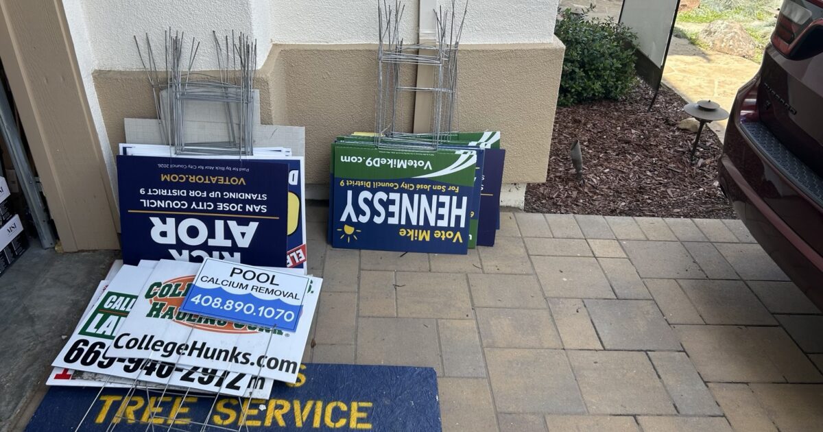 Escalating sign spat riles San Jose District 9 candidates