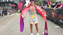 Isaac Hernandez, 21, of Willow Park, TX won the men's marathon with a time of 02:28:54, May 31, 2026.