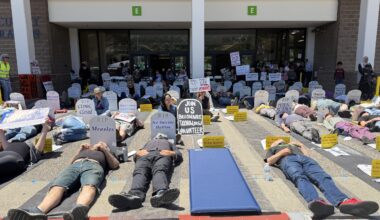 At a ‘die-in’ in East Oakland, protesters slam Trump healthcare cuts