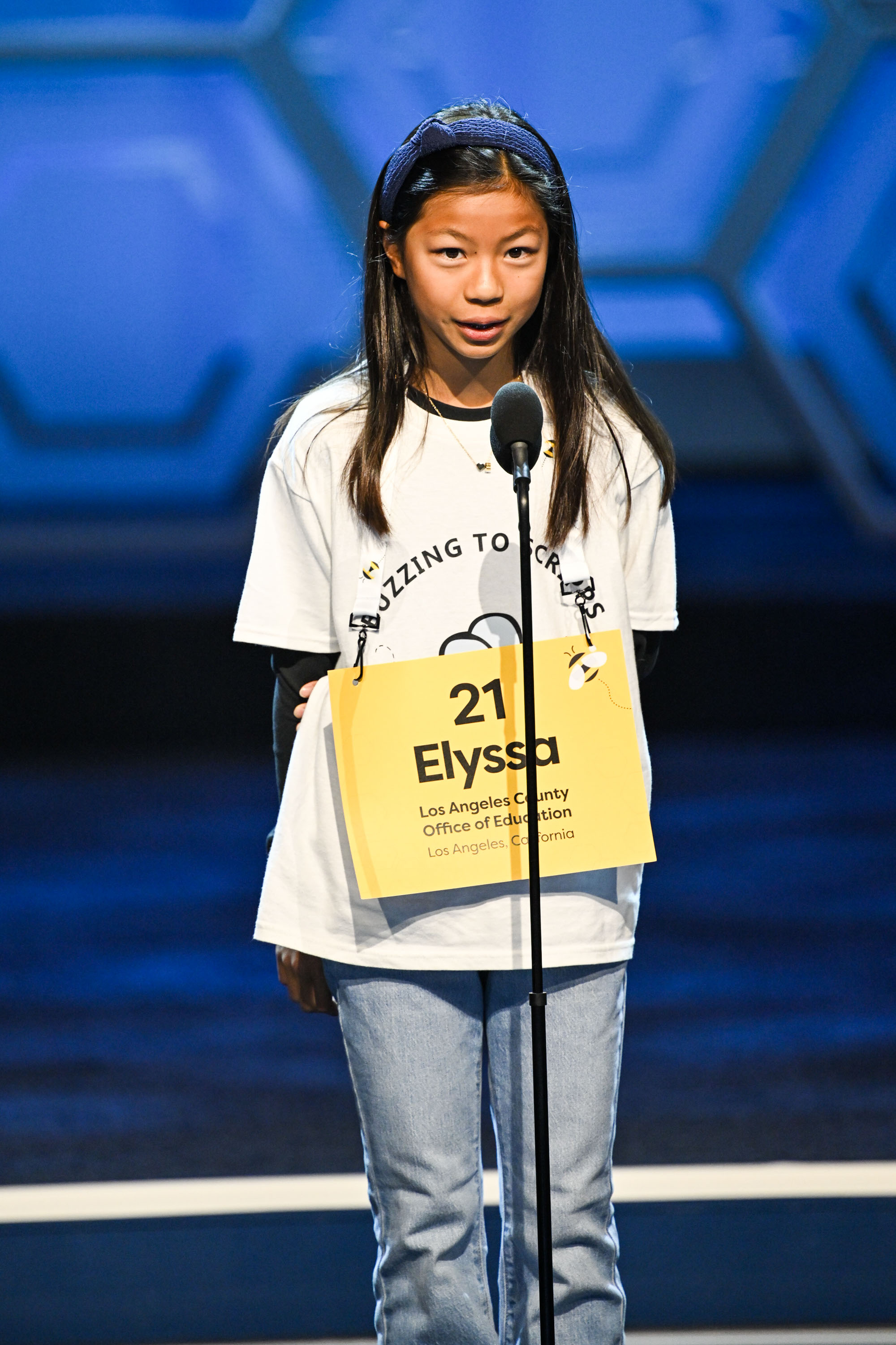Speller 21, Elyssa Chen of Los Angeles, California, representing Center...
