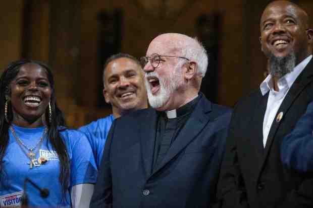 Father Greg Boyle, founder of Homeboy Industries, a gang intervention, rehabilitation and re-entry program, is honored at Los Angeles City Hall marking May 19 "Father Greg Boyle Day" during Friday's city council meeting on, May 17, 2024. Boyle also recently received the Presidential Medal of Freedom by President Biden. (Photo by Sarah Reingewirtz, Los Angeles Daily News/SCNG)